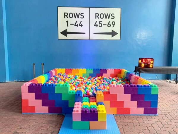 3m by 3m Rainbow Ball Pit Rental