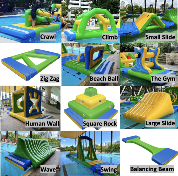 Water obstacle courses